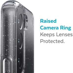 Etui Speck Presidio Perfect-Clear with Glitter MICROBANi Samsung Galaxy S22 (Clear/Platinum Glitter)
