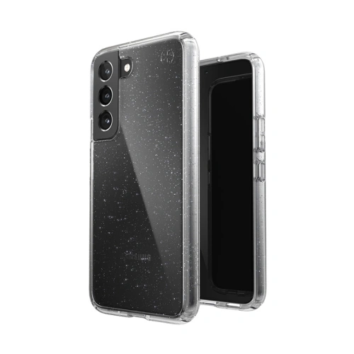 Kup Etui Speck Presidio Perfect-Clear with Glitter MICROBANi Samsung Galaxy S22 (Clear/Platinum Glitter) - SPK312CLPLAGLT - {ean13} - Sklep Home Screen