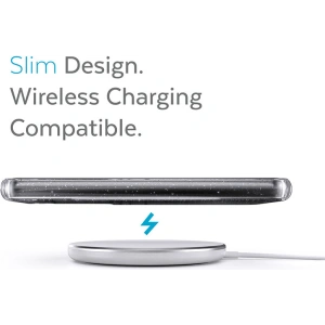 Etui Speck Presidio Perfect-Clear with Glitter MICROBANi Samsung Galaxy S22 (Clear/Platinum Glitter)