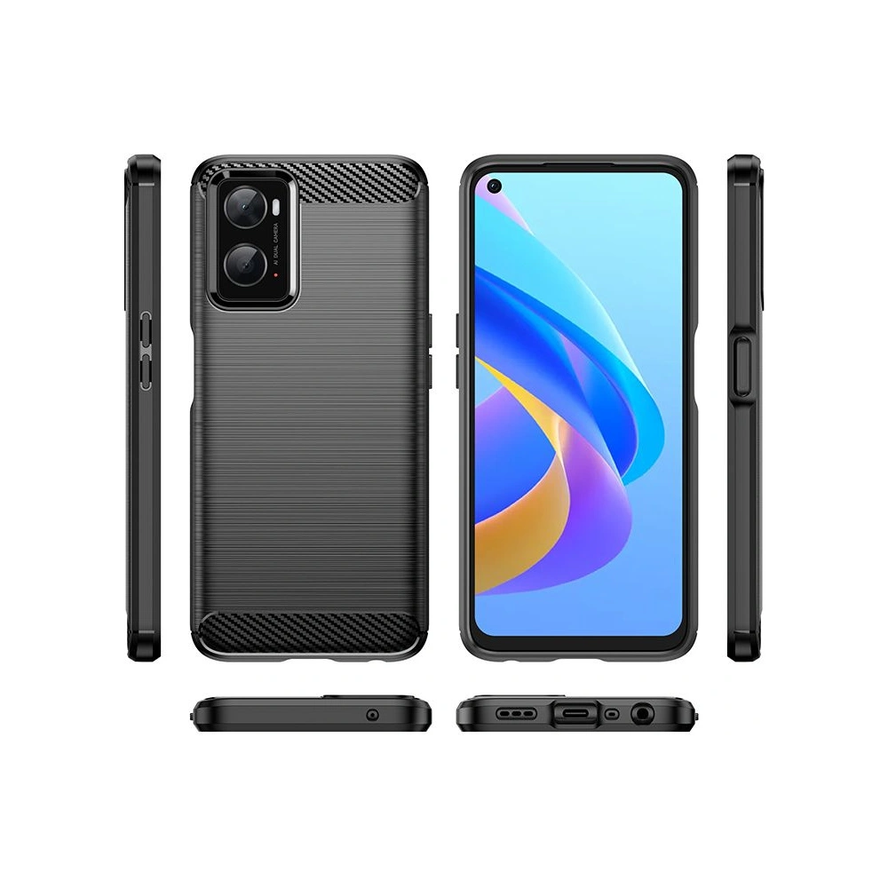 Etui Tech-Protect TPUCarbon Realme 9i Black