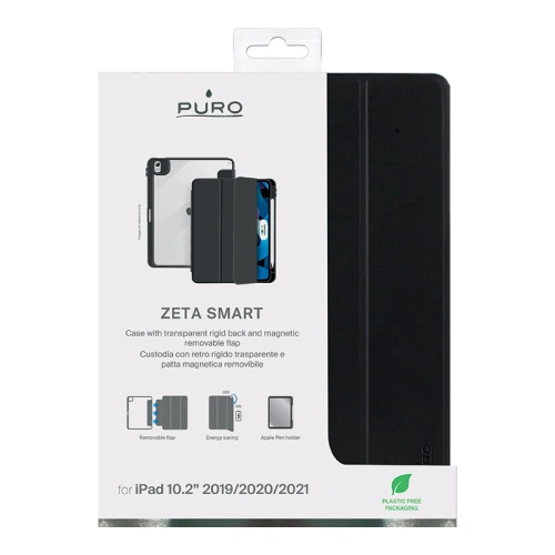 Kup Case PURO Zeta Smart Apple iPad 10.2 2019/2020/2021 (7., 8. und 9. Generation) Stifthalter (schwarz) - PUR543BLK - {ean13} - Sklep Home Screen