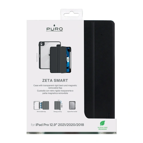 Kup Etui PURO Zeta Smart Apple iPad Pro 12.9 2018/2020/2021 (a 3-a, a 4-a și a 5-a generație) suport pentru creion (negru) - PUR545BLK - {ean13} - Sklep Home Screen