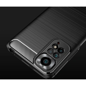 Etui Tech-Protect TPUCarbon Redmi Note 11/11S Fekete