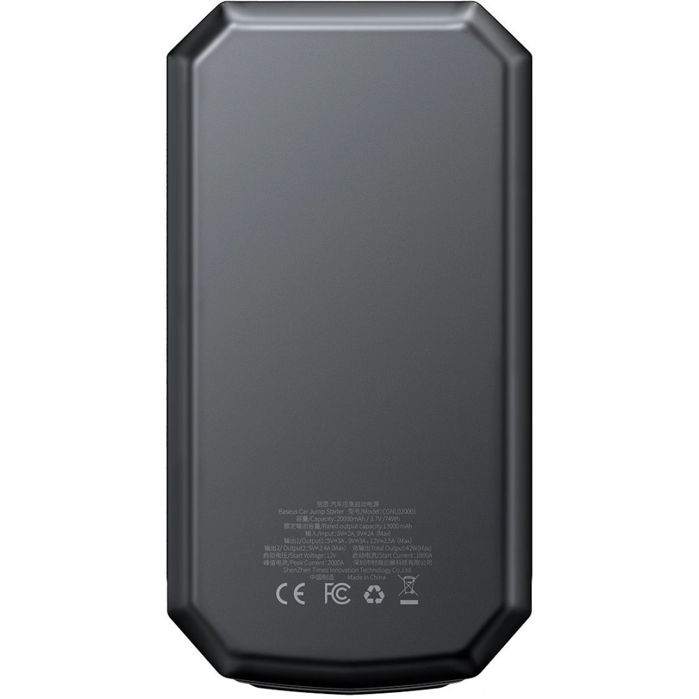 Powerbank / Rozrusznik Baseus Super Energy Max Car Jump Starter, 20000mAh, 2000A, USB (czarny)