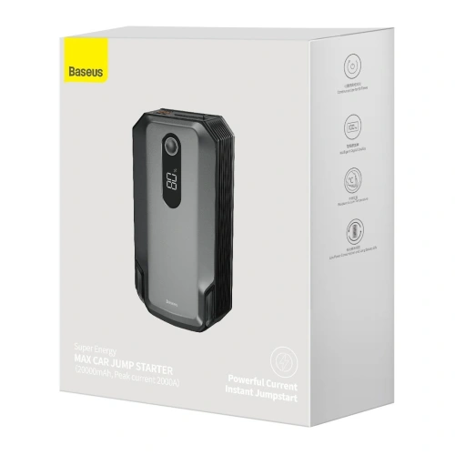Buy Baseus Super Energy Max Car Jump Starter, Powerbank 20000mAh, 2000A, USB (black) - BSU3113BLK - {ean13} - Home Screen Store Europe