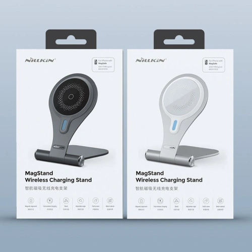 Kup Încărcător wireless Nillkin Wireless Charging MagStand 15W Încărcare Rapidă Argintiu - NLK317SLV - {ean13} - Sklep Home Screen