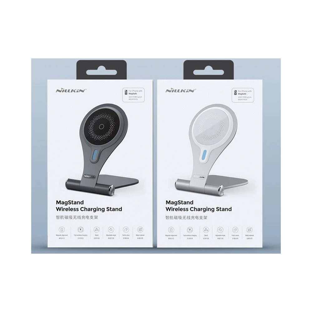 Ładowarka bezprzewodowa Nillkin Wireless Charging MagStand 15W Fast Charge Silver