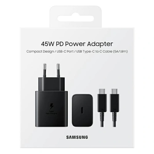 Kup Încărcătorul de rețea Samsung EP-T4510XB PD 45W Super Fast Charge negru/black - SMG634BLK - {ean13} - Sklep Home Screen
