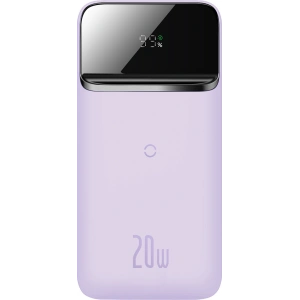 Powerbank Baseus Magnetic 10000mAh 20W + kabel USB-C, Lightning (Fioletowy)