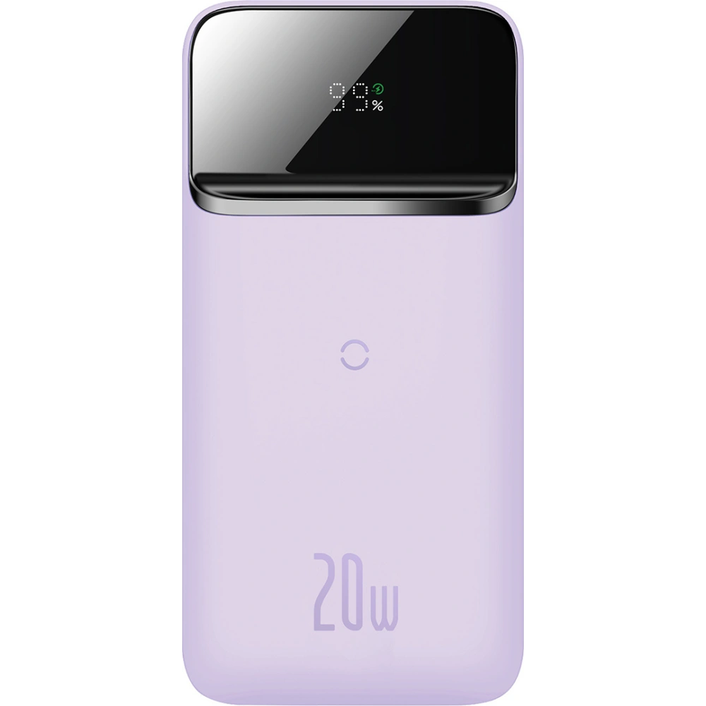 Powerbank Baseus Magnetic 10000mAh 20W + kabel USB-C, Lightning (Fioletowy)