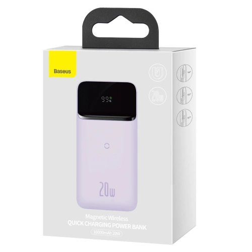 Kup Powerbank Baseus Magnetic 10000mAh 20W + cablu USB-C, Lightning (Violet) - BSU3114PRP - {ean13} - Sklep Home Screen