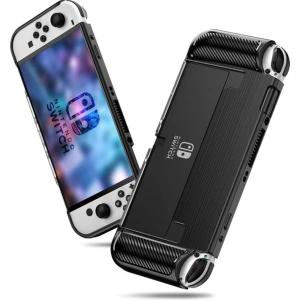 Kup Etui Tech-Protect TPUCarbon Nintendo Switch Oled Negru - THP875BLK - {ean13} - Sklep Home Screen