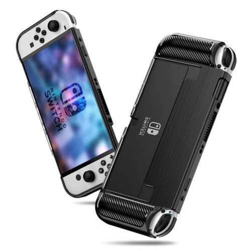 Kup Etui Tech-Protect TPUCarbon Nintendo Switch Oled Černá - THP875BLK - {ean13} - Sklep Home Screen