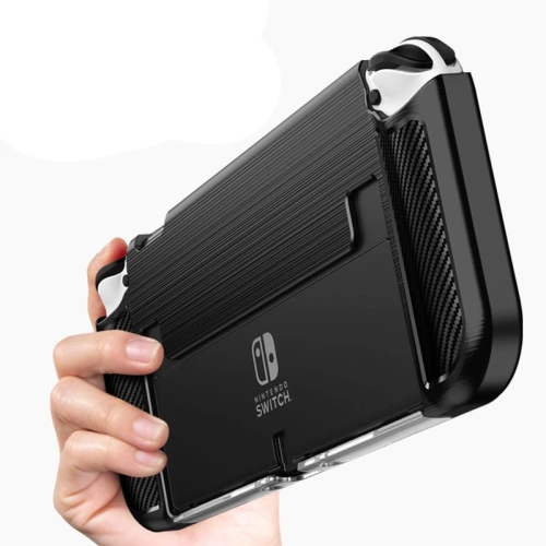 Kup Etui Tech-Protect TPUCarbon Nintendo Switch Oled Černá - THP875BLK - {ean13} - Sklep Home Screen