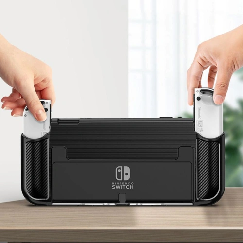 Kup Etui Tech-Protect TPUCarbon Nintendo Switch Oled Černá - THP875BLK - {ean13} - Sklep Home Screen
