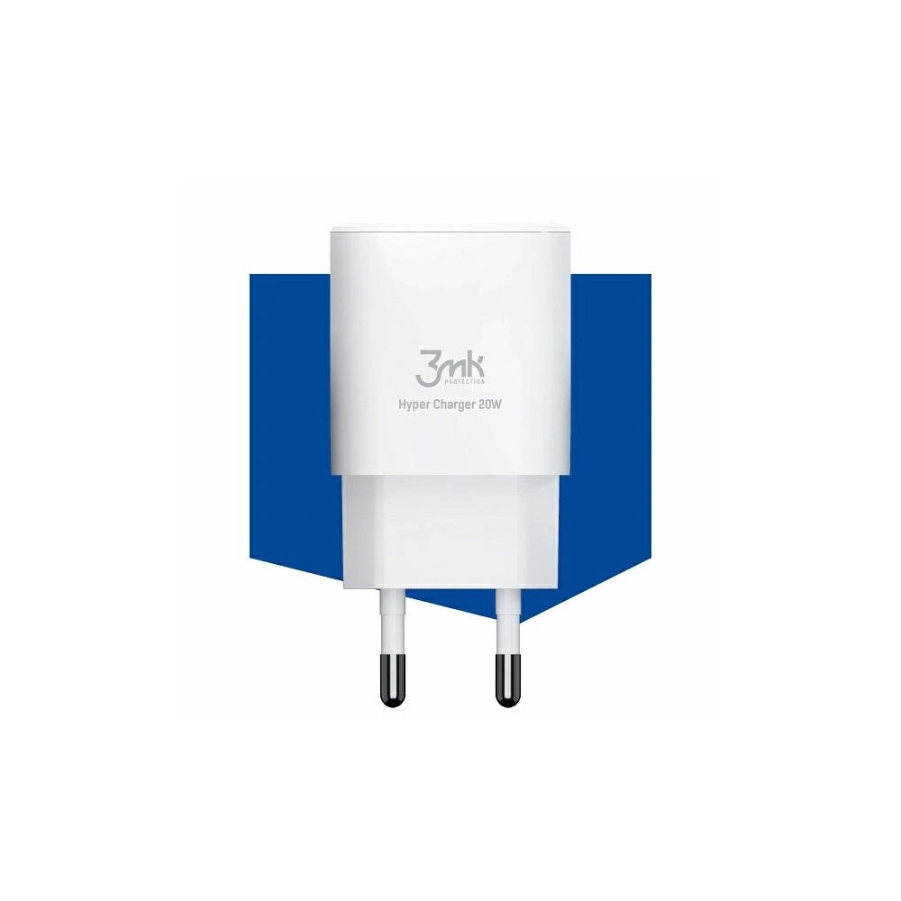 Ładowarka sieciowa 3MK HyperCharger 20W USB-C + USB-A PD 3.0 QC 3.0 biała