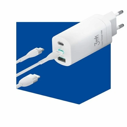 Kup Încărcătorul de rețea 3MK HyperCharger 65W 2xUSB-C + USB-A GaN PD 3.0 QC 4.0 alb - 3MK2621 - {ean13} - Sklep Home Screen
