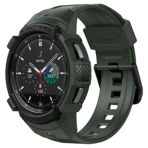 Kup Pasek Spigen Rugged Armor Pro Samsung Galaxy Watch 4 Classic 46mm Vojenská zelená - SPN2150GRN - {ean13} - Sklep Home Screen