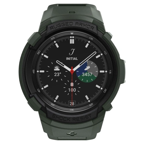 Kup Pasek Spigen Rugged Armor Pro Samsung Galaxy Watch 4 Classic 46mm Vojenská zelená - SPN2150GRN - {ean13} - Sklep Home Screen