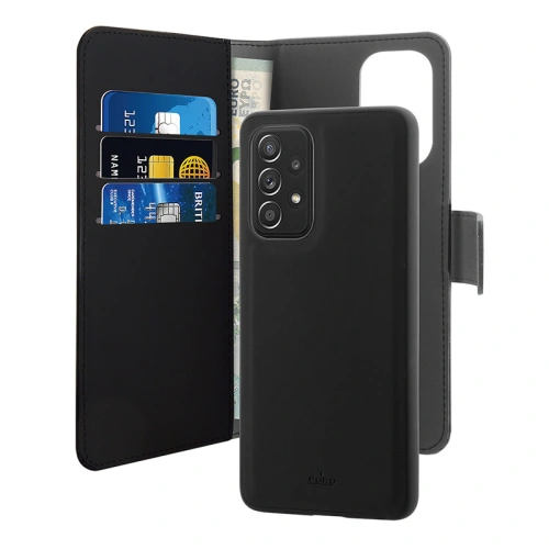 Etui PURO Wallet Detachable 2w1 Samsung Galaxy A53 (černý)