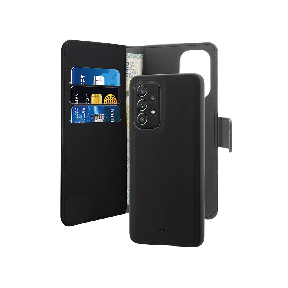 Etui PURO Wallet Detachable 2w1 Samsung Galaxy A53 (czarny)