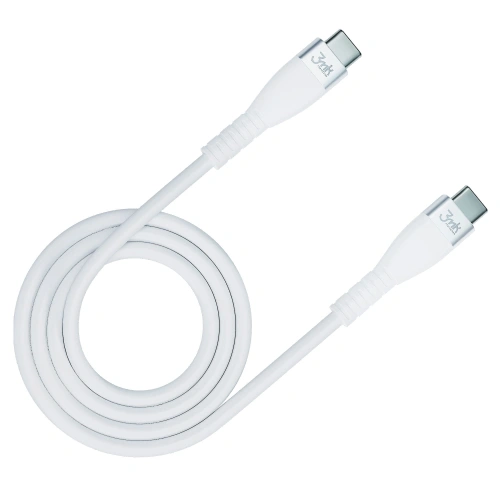 Kup Cablu 3MK HyperSilicone USB-C - USB-C 60W 3A 1m alb - 3MK2622 - {ean13} - Sklep Home Screen
