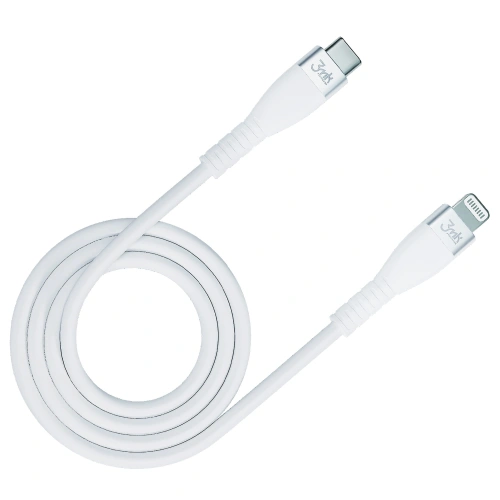 Kup Kabel 3MK HyperSilicone USB-C - Lightning MFI 20W 3A 1m weiß - 3MK2623 - {ean13} - Sklep Home Screen