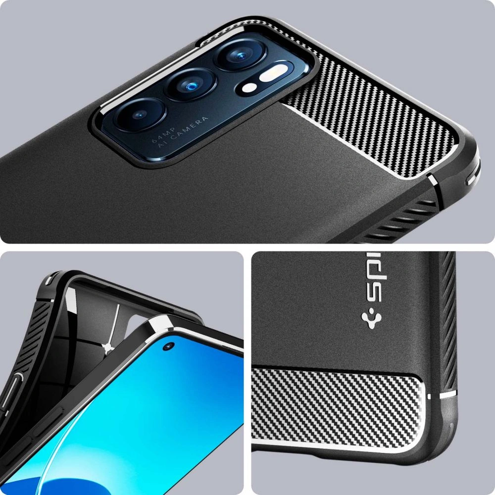 Etui Spigen Rugged Armor Oppo Reno 6 5G Matte Black