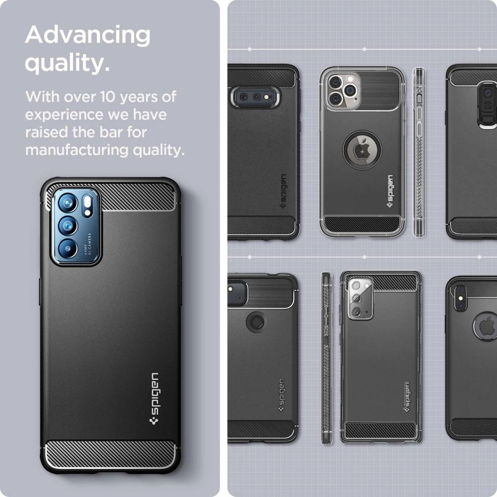 Etui Spigen Rugged Armor Oppo Reno 6 5G Matte Black
