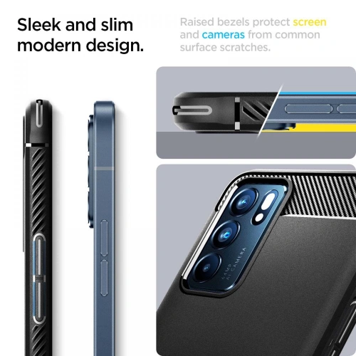 Kup Etui Spigen Rugged Armor Oppo Reno 6 5G Matt Fekete - SPN2157BLK - {ean13} - Sklep Home Screen