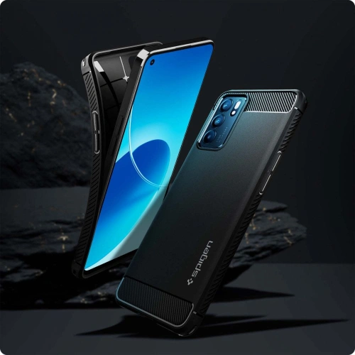 Kup Etui Spigen Rugged Armor Oppo Reno 6 5G Matt Fekete - SPN2157BLK - {ean13} - Sklep Home Screen