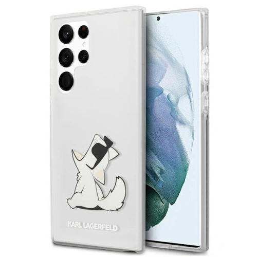Kup Etui Karl Lagerfeld KLHCS22LCFNRC Samsung Galaxy S22 Ultra carcasă transparentă Choupette Eat - KLD835CL - {ean13} - Sklep Home Screen