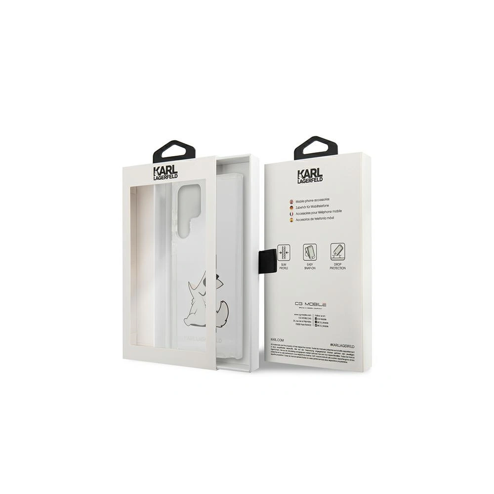 Etui Karl Lagerfeld KLHCS22LCFNRC Samsung Galaxy S22 Ultra hardcase transparent Choupette Eat