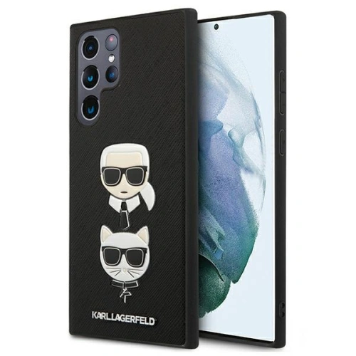 Kup Etui Karl Lagerfeld KLHCS22LSAKICKCBK Samsung Galaxy S22 Ultra negru/black Saffiano Karl & Choupette Head - KLD837BLK - {ean13} - Sklep Home Screen