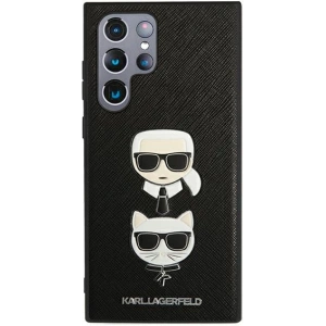 Kup Case Karl Lagerfeld KLHCS22LSAKICKCBK Samsung Galaxy S22 Ultra schwarz/black Saffiano Karl & Choupette Kopf - KLD837BLK - {ean13} - Sklep Home Screen