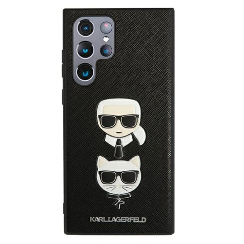 Kup Etui Karl Lagerfeld KLHCS22LSAKICKCBK Samsung Galaxy S22 Ultra negru/black Saffiano Karl & Choupette Head - KLD837BLK - {ean13} - Sklep Home Screen
