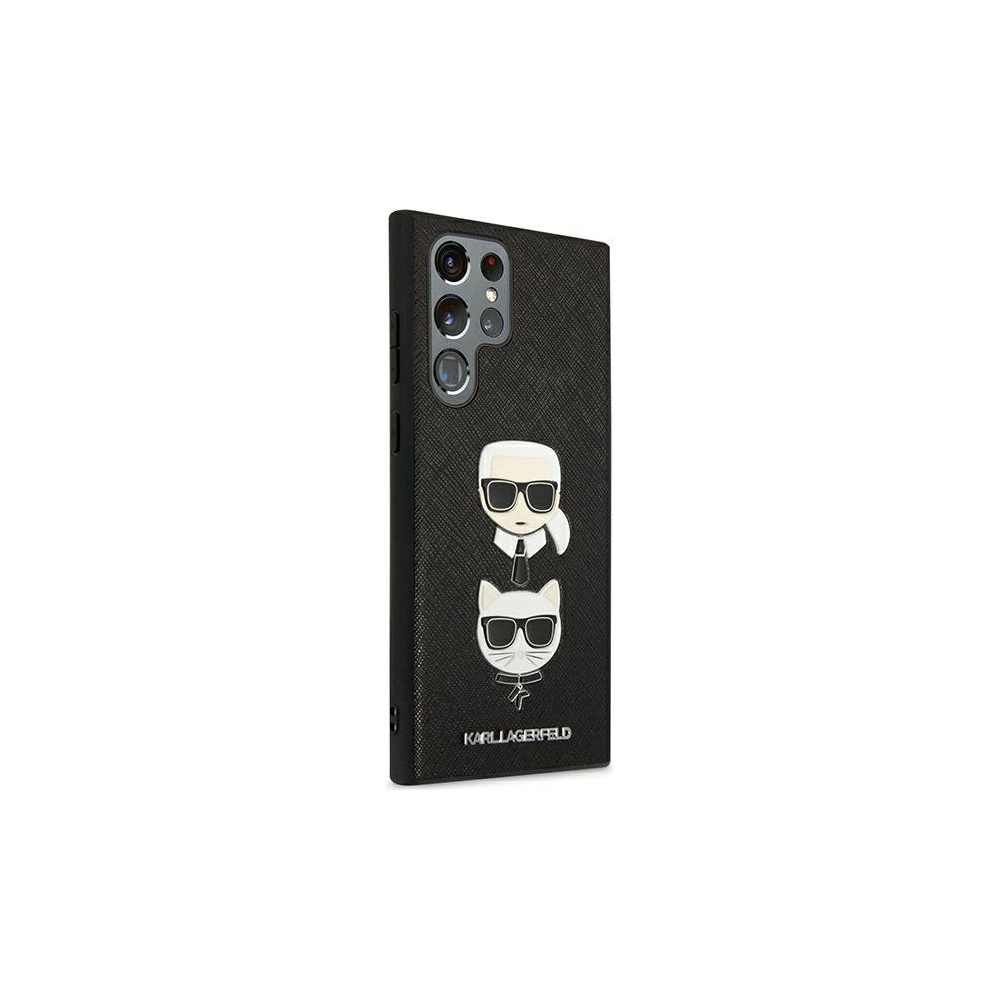 Etui Karl Lagerfeld KLHCS22LSAKICKCBK Samsung Galaxy S22 Ultra czarny/black Saffiano Karl & Choupette Head