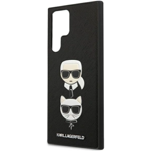 Kup Case Karl Lagerfeld KLHCS22LSAKICKCBK Samsung Galaxy S22 Ultra schwarz/black Saffiano Karl & Choupette Kopf - KLD837BLK - {ean13} - Sklep Home Screen