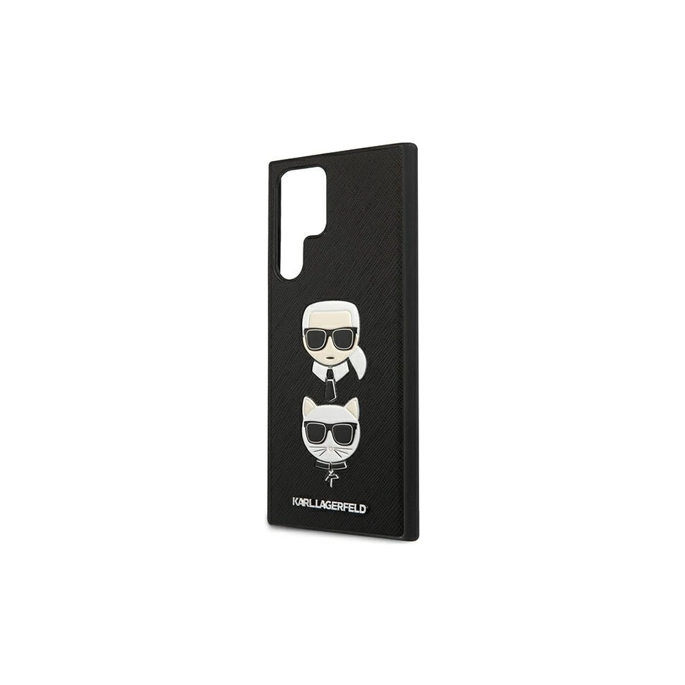 Etui Karl Lagerfeld KLHCS22LSAKICKCBK Samsung Galaxy S22 Ultra czarny/black Saffiano Karl & Choupette Head