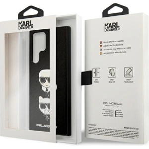 Kup Case Karl Lagerfeld KLHCS22LSAKICKCBK Samsung Galaxy S22 Ultra schwarz/black Saffiano Karl & Choupette Kopf - KLD837BLK - {ean13} - Sklep Home Screen
