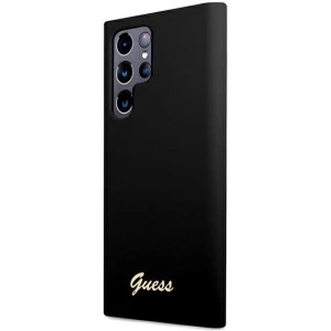 Kup Case Guess GUHCS22LLSLMGBK Samsung Galaxy S22 Ultra schwarz/black hardcase Silikon Script Metall Logo - GUE1622BLK - {ean13} - Sklep Home Screen