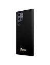 Buy Guess GUHCS22LLSLMGBK Samsung Galaxy S22 Ultra black hardcase Silicone Script Metal Logo - GUE1622BLK - {ean13} - Home Screen Store Europe
