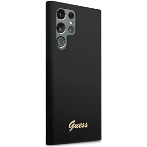 Kup Case Guess GUHCS22LLSLMGBK Samsung Galaxy S22 Ultra schwarz/black hardcase Silikon Script Metall Logo - GUE1622BLK - {ean13} - Sklep Home Screen