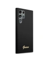 Buy Guess GUHCS22LLSLMGBK Samsung Galaxy S22 Ultra black hardcase Silicone Script Metal Logo - GUE1622BLK - {ean13} - Home Screen Store Europe