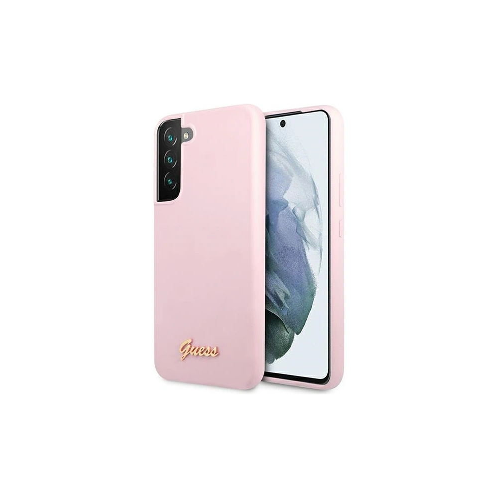 Etui Guess GUHCS22MLSLMGLA Samsung Galaxy S22+ Plus lawenda/lavender hardcase Silicone Script Metal Logo