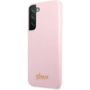 Guess GUHCS22MLSLMGLA Samsung Galaxy S22+ Plus lavender hardcase Silicone Script Metal Logo