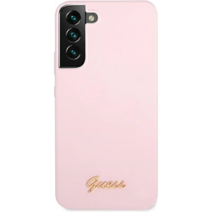 Guess GUHCS22MLSLMGLA Samsung Galaxy S22+ Plus lavender hardcase Silicone Script Metal Logo