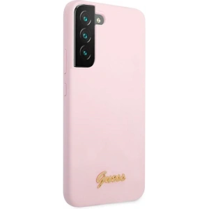 Guess GUHCS22MLSLMGLA Samsung Galaxy S22+ Plus lavender hardcase Silicone Script Metal Logo