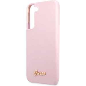Guess GUHCS22MLSLMGLA Samsung Galaxy S22+ Plus lavender hardcase Silicone Script Metal Logo