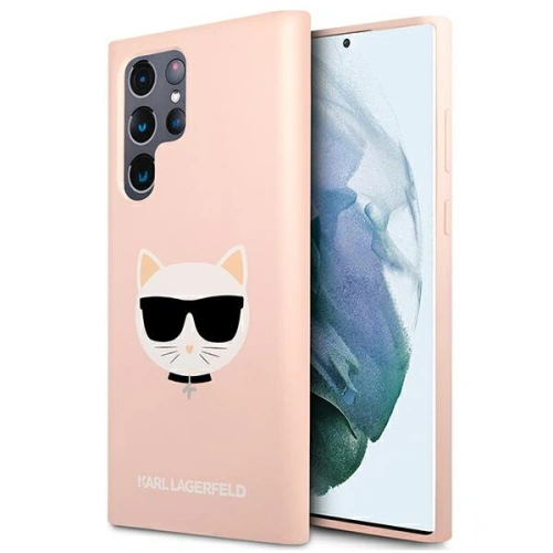 Kup Etui Karl Lagerfeld KLHCS22LSLCHPI Samsung Galaxy S22 Ultra hardcase růžový/pink Silicone Choupette Head - KLD839PNK - {ean13} - Sklep Home Screen